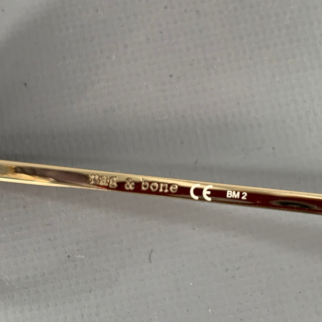 RAG & BONE Silver Metal Aviator Sunglasses