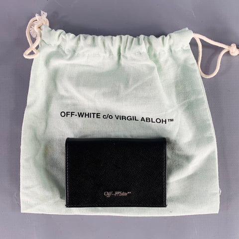 OFF-WHITE Black Saffiano Leather Wallet