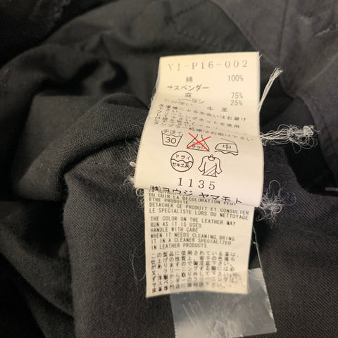 Y's by YOHJI YAMAMOTO Size 38 Black Cotton Pleated Casual Pants