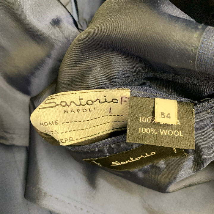 SARTORIO Size 44 Regular Navy Wool Notch Lapel Sport Coat