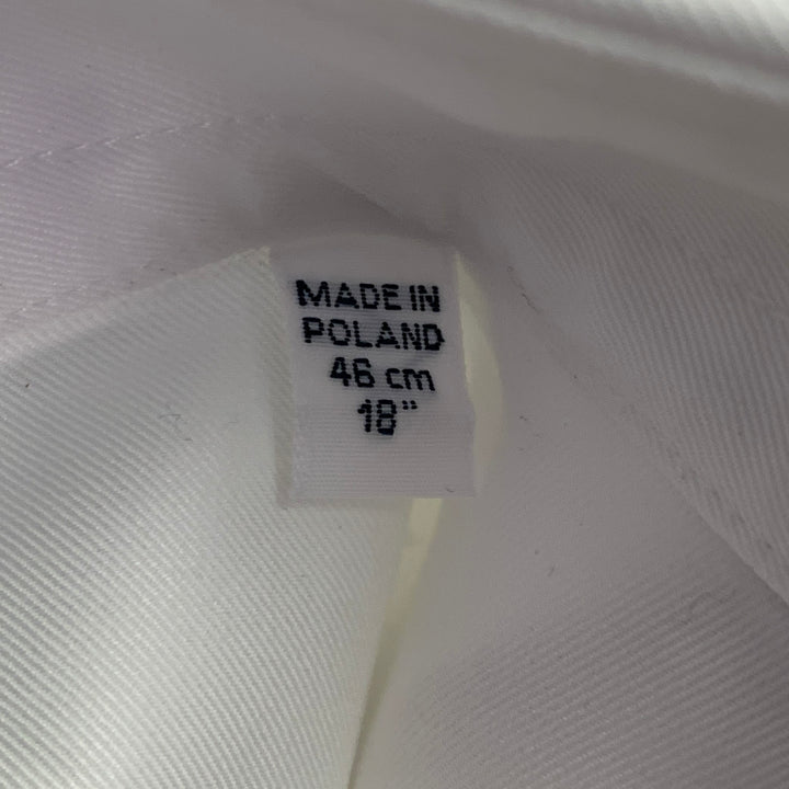 EMANUEL BERG Size XXXL White Cotton Bib French Cuff Tuxedo Long Sleeve Shirt