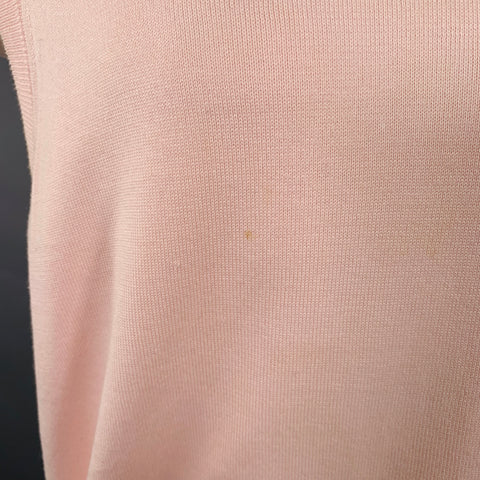 BROOKS BROTHERS Gilet de pull en coton rose col en V taille M