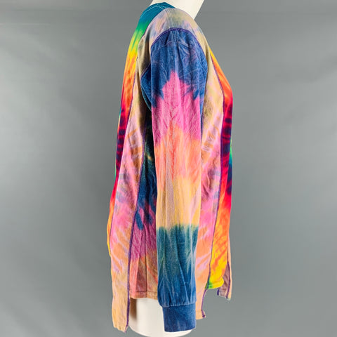 NEEDLES Size S Multi-Color Cotton Tie Dye Long Sleeve Casual Top