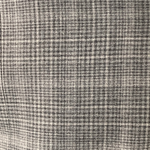 EIDOS Size 38 Regular Grey Charcoal Plaid Wool Notch Lapel Suit