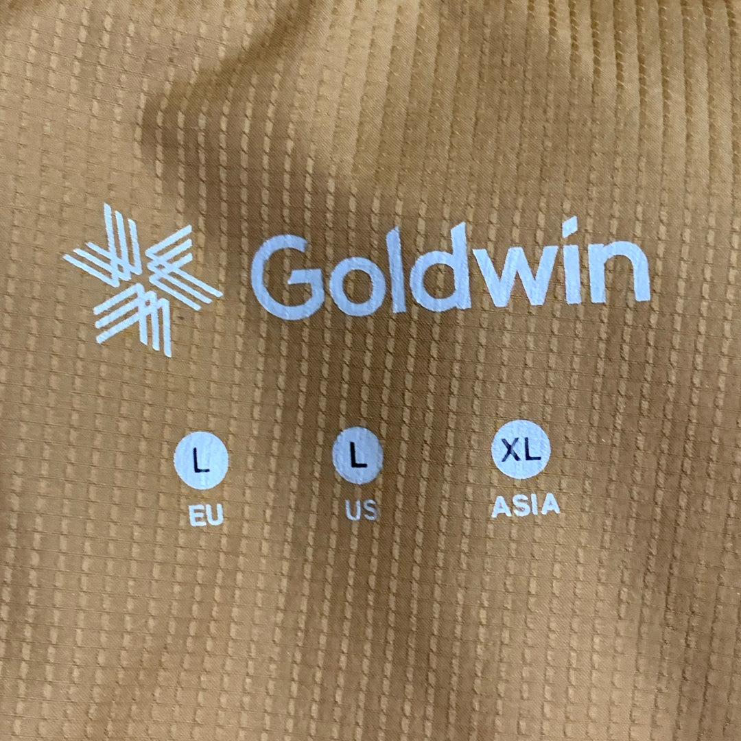 GOLDWIN Size L Brown Nylon Windbreaker Zip Up Jacket