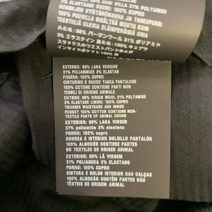 PRADA Size 32 Navy Virgin Wool Blend Pants