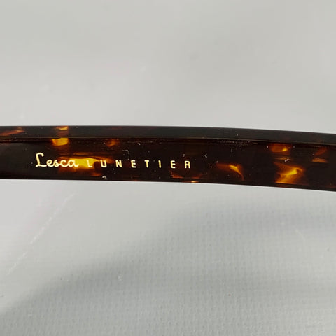 Lunettes de soleil LESCA en acétate écaille de tortue marron noir