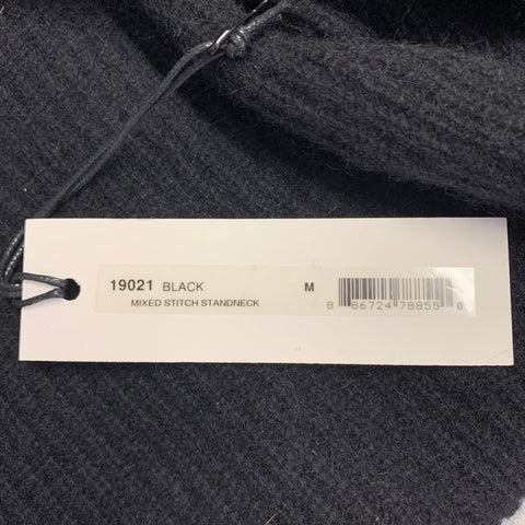 WHITE+WARREN Size M Black Cashmere Knit Mock Neck Pullover