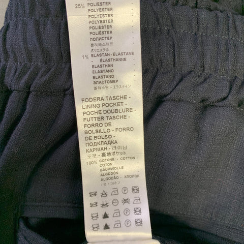 BARENA Size 34 Navy Viscose Blend Elastic Waistband Casual Pants