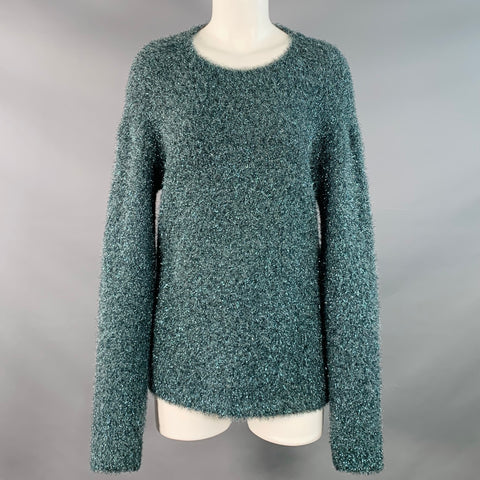 SIES MARJAN Size XS Metallic Green Polyamide Blend Crew Neck Pullover