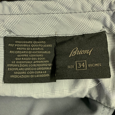 BRIONI Size 34 Grey Cotton Blend Jean Cut Casual Pants