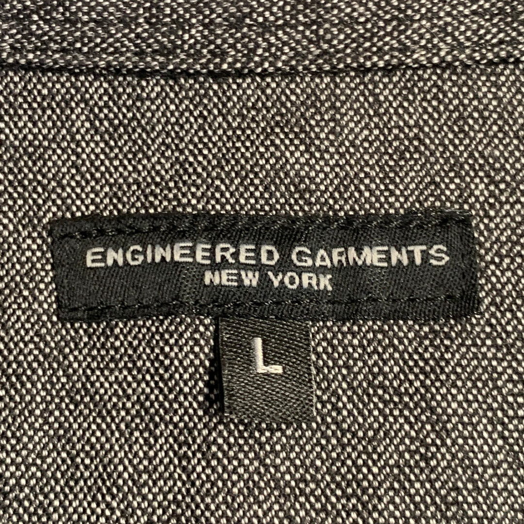 ENGINEERED GARMENTS Size L Grey Heather Cotton Two Pockets Long Sleeve Shirt