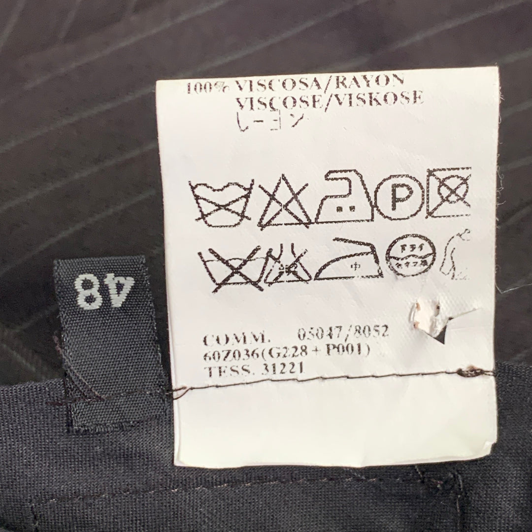 CoSTUME NATIONAL Size 38 Brown Grey Pinstripe Wool Single Button Suit