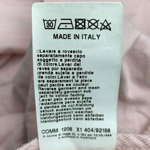 PAL ZILERI Taille 36 Pantalon décontracté en coton à rayures blanches et roses 5 poches