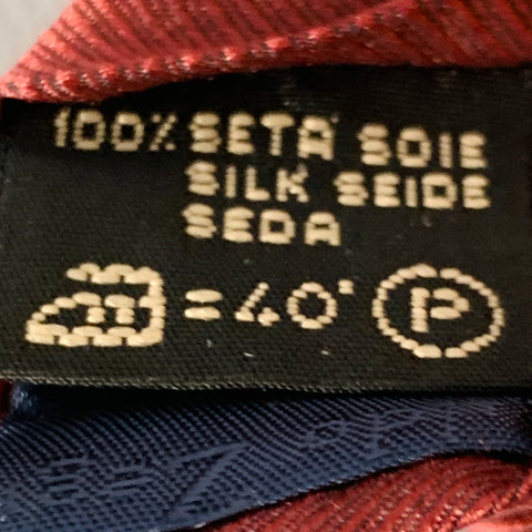 Cravate en Soie à Pois Rouge Bordeaux ERMENEGILDO ZEGNA