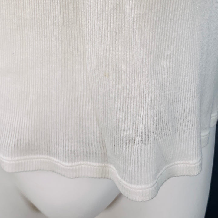 MAISON MARTIN MARGIELA Size S White Rib Knit Cotton Tank Top