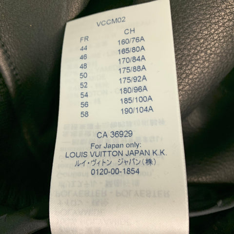 LOUIS VUITTON Taille 40 Veste réversible en cuir noir polyamide LV Monogram