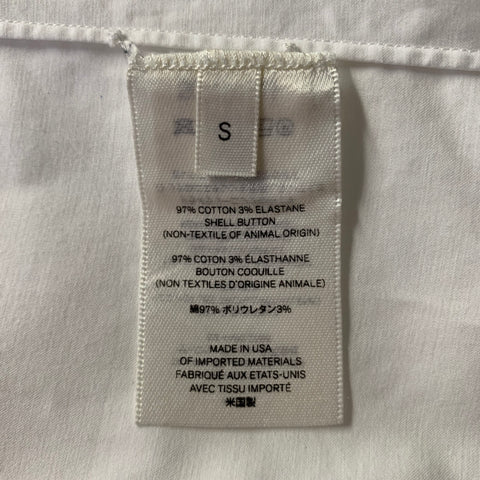 THE ROW Size S White Cotton Blend Shirt
