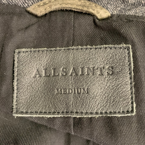 ALLSAINTS Size M Brown Grey Cotton Blend Double Layer Jacket