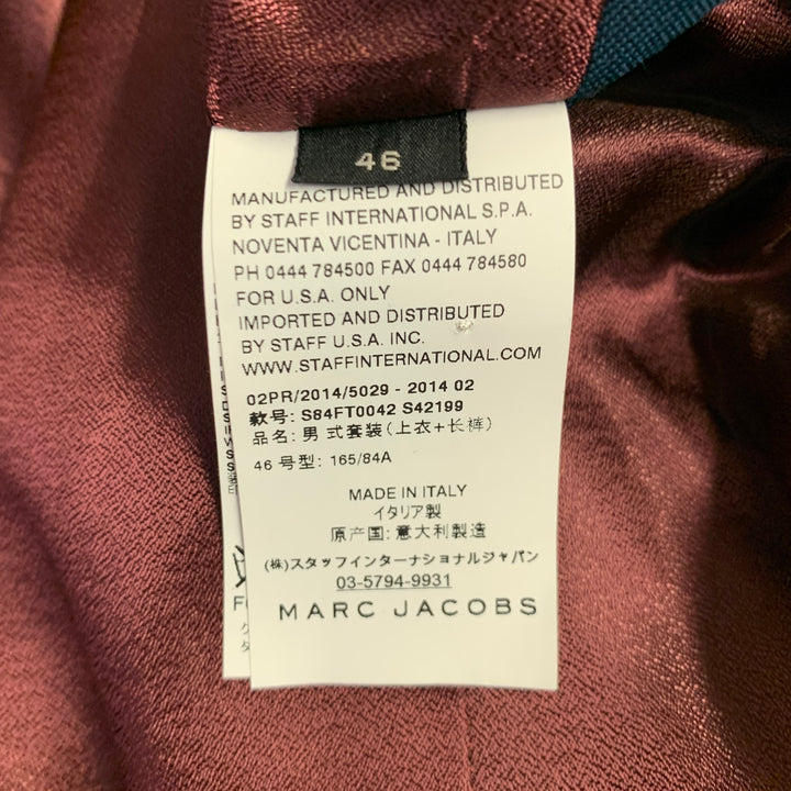 MARC JACOBS Size 38 Navy Wool Notch Lapel Sport Coat