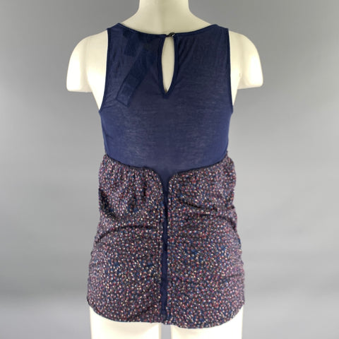 MARC by MARC JACOBS Size XS Navy Spotted Tank Casual Top