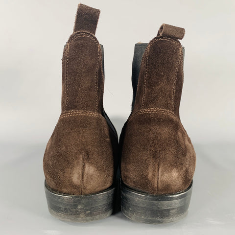 BUTTERO Bottines Chelsea en daim marron, taille 10