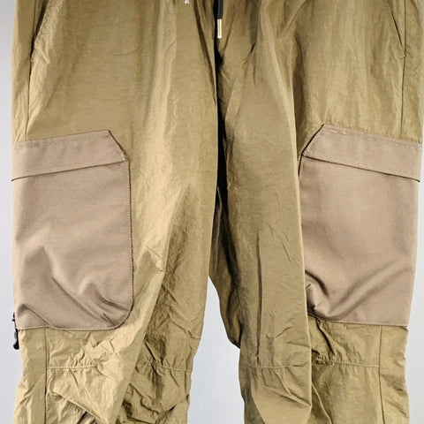 JOHN ELLIOTT Size 30 Olive Green Nylon Drawstring Casual Pants