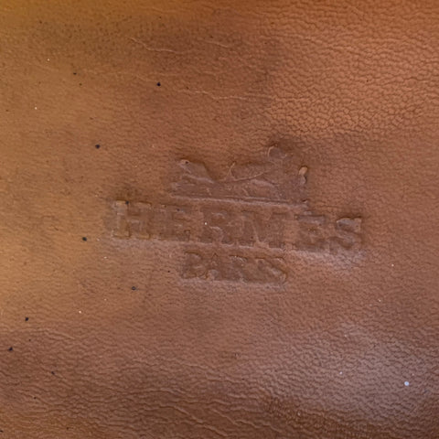 HERMES Size 10.5 Tan Nubuck Monogram Low Top Sneakers