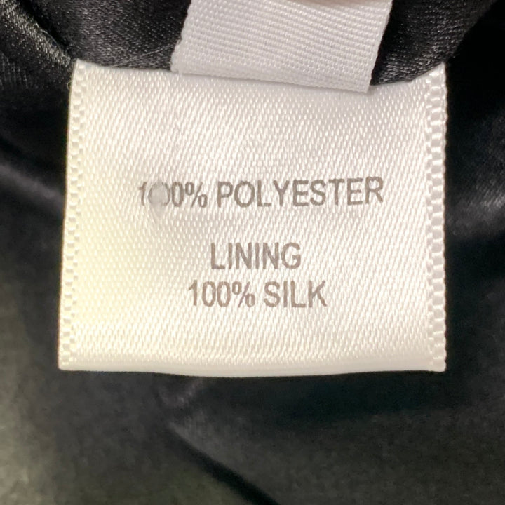 PRABAL GURUNG Size 0 Black Polyester Sequined Draped Dress Top