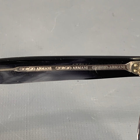 GIORGIO ARMANI Brown Transparent Acetate Teardrop Sunglasses