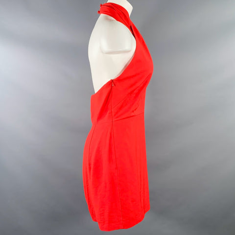 THE SEI Size 8 Pink Viscose Blend Halter Above Knee Dress