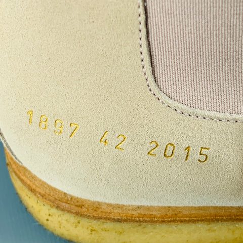 COMMON PROJECTS Size 9 Beige Suede Chelsea Ankle Boots