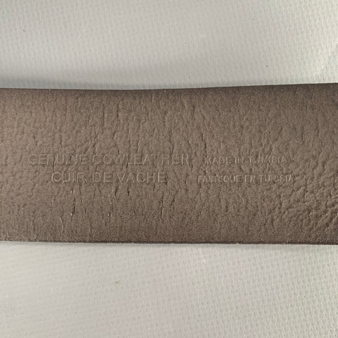 HUGO BOSS Size 32 Black Silver Croc Embossed Leather Belt