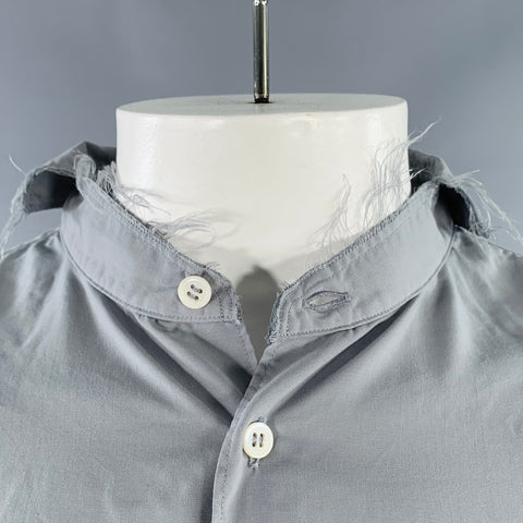 COMME des GARCONS Size XL Grey Distressed Polyester One pocket Long Sleeve Shirt