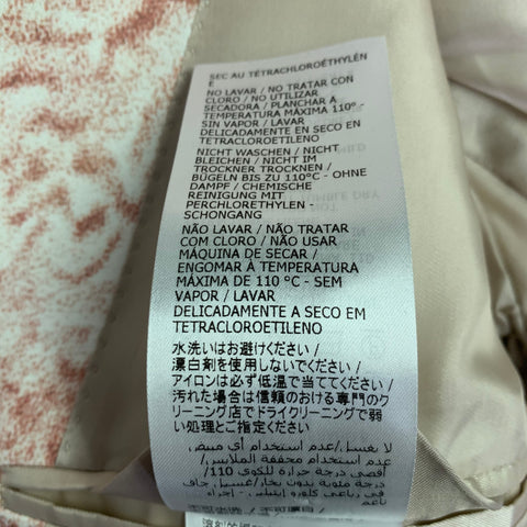 ALEXANDER MCQUEEN SS21 Size 38 Pink White Print Viscose Double Breasted Suit