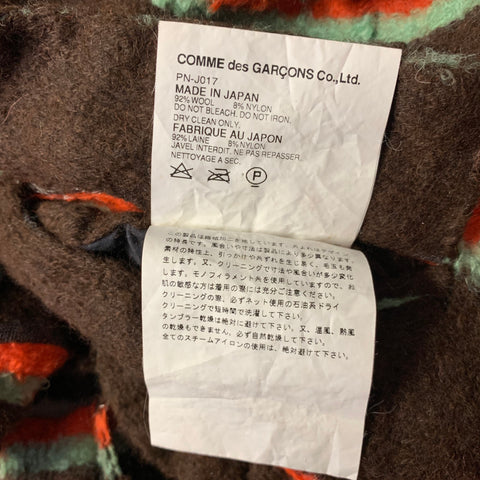 COMME des GARCONS HOMME PLUS AD2004 Size M Brown Orange & Green Streaks Jacket