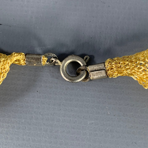 Collier en maille ruban doré métallisé VINTAGE