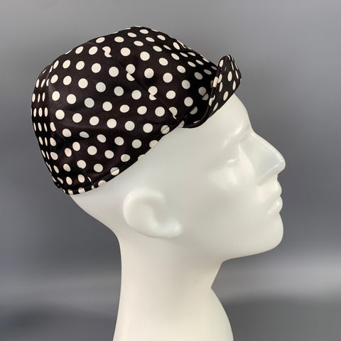 PLAN C Size S Black White Polka Dot  Hat