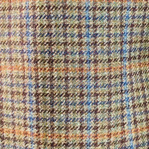KROON Size 42 Regular Brown Blue Orange Glenplaid Virgin Wool Sport Coat