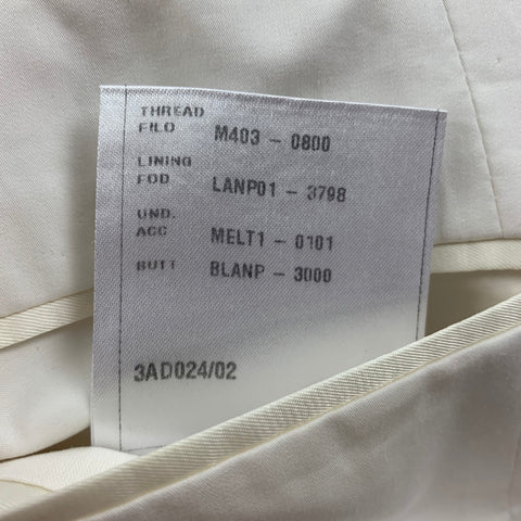 LANVIN Taille 40 Manteau de sport à revers en coton blanc régulier