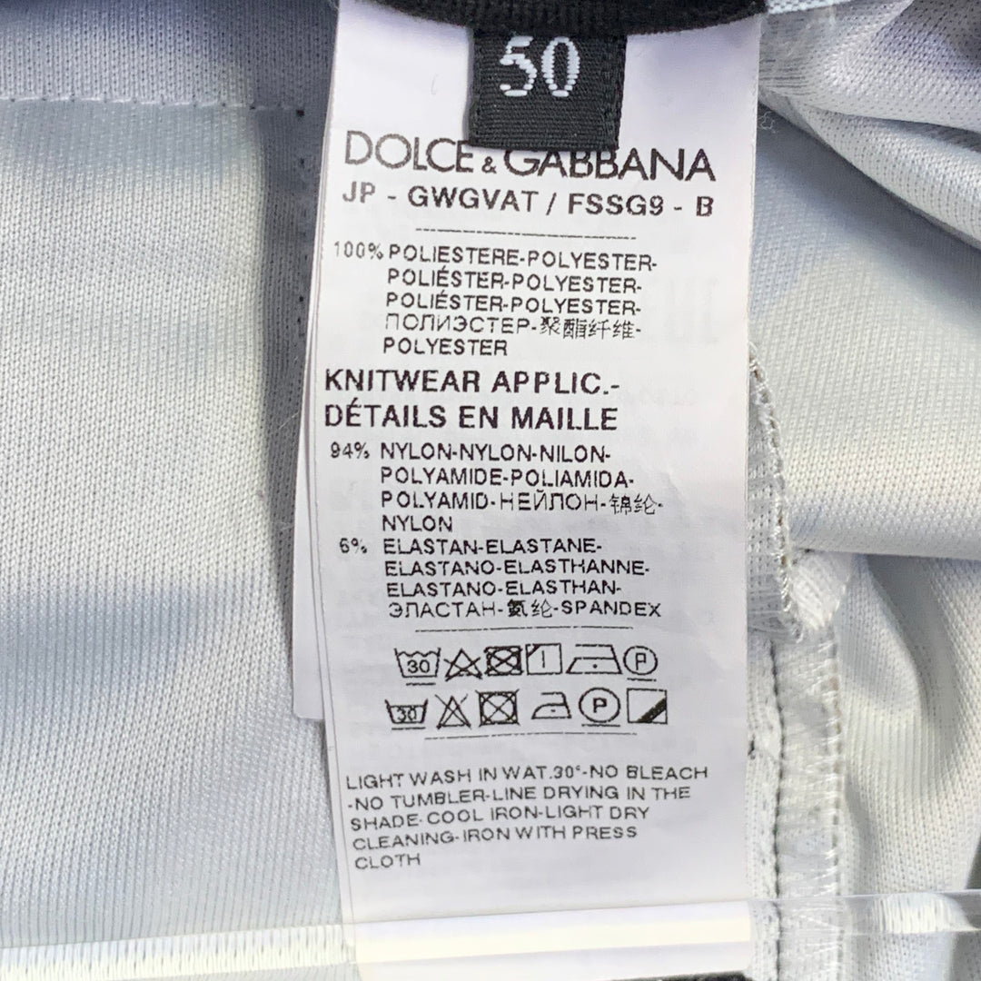DOLCE & GABBANA Size 34 Black Olive Brown Logo Polyester Cargo Casual Pants