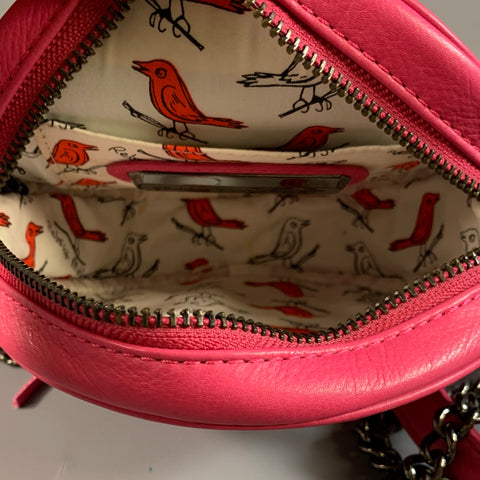 REBECCA MINKOFF Pink Gunmetal Studded Leather Cross Body Bag