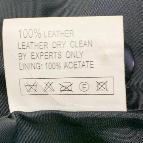 DUE G Size 6 Black Embossed Patent Leather Single Breasted Coat