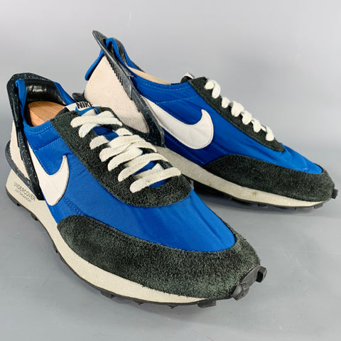 UNDERCOVER x NIKE Size 10.5 Black Blue Color Block Nylon Lace-Up Sneakers
