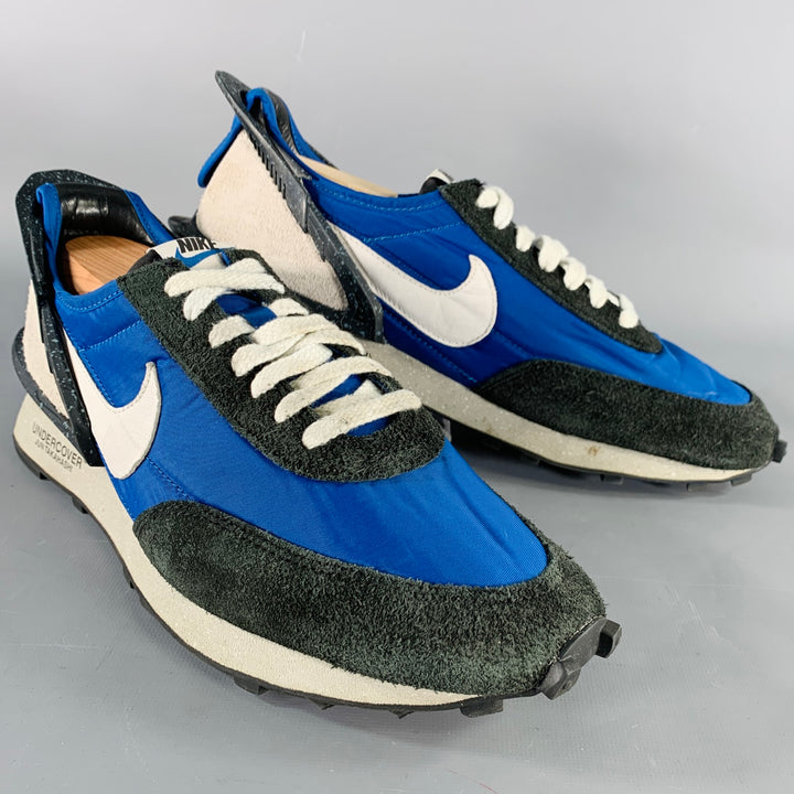 UNDERCOVER x NIKE Size 10.5 Black Blue Color Block Nylon Lace-Up Sneakers
