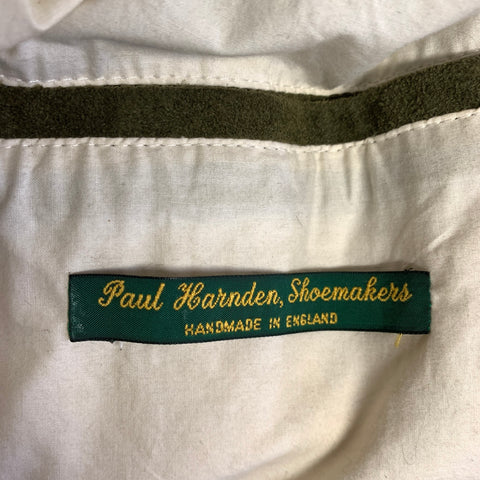 PAUL HARNDEN SHOEMAKERS Green Leather Button Up Coat