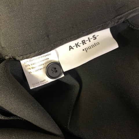AKRIS Size 6 Black Polyester Wide Leg Dress Pants