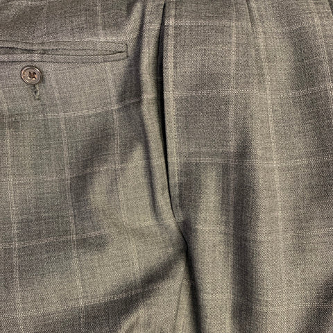 POLO by RALPH LAUREN Size 40 Regular Grey White Checkered Virgin Wool 3 Piece Suit