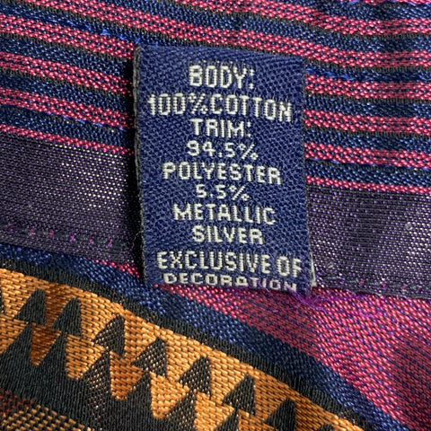ROBERT GRAHAM Size L Magenta Blue Embroidery Cotton Button Up Long Sleeve Shirt