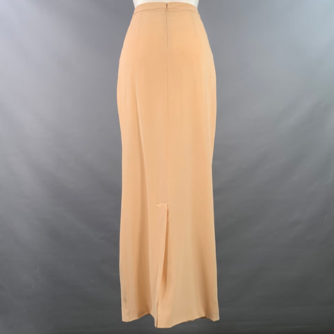DOLCE & GABBANA SS23 1997-98 Re-issue Size 6 Beige Silk Blend Pencil Long Skirt
